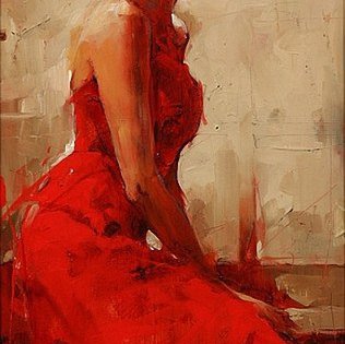 Lady in red